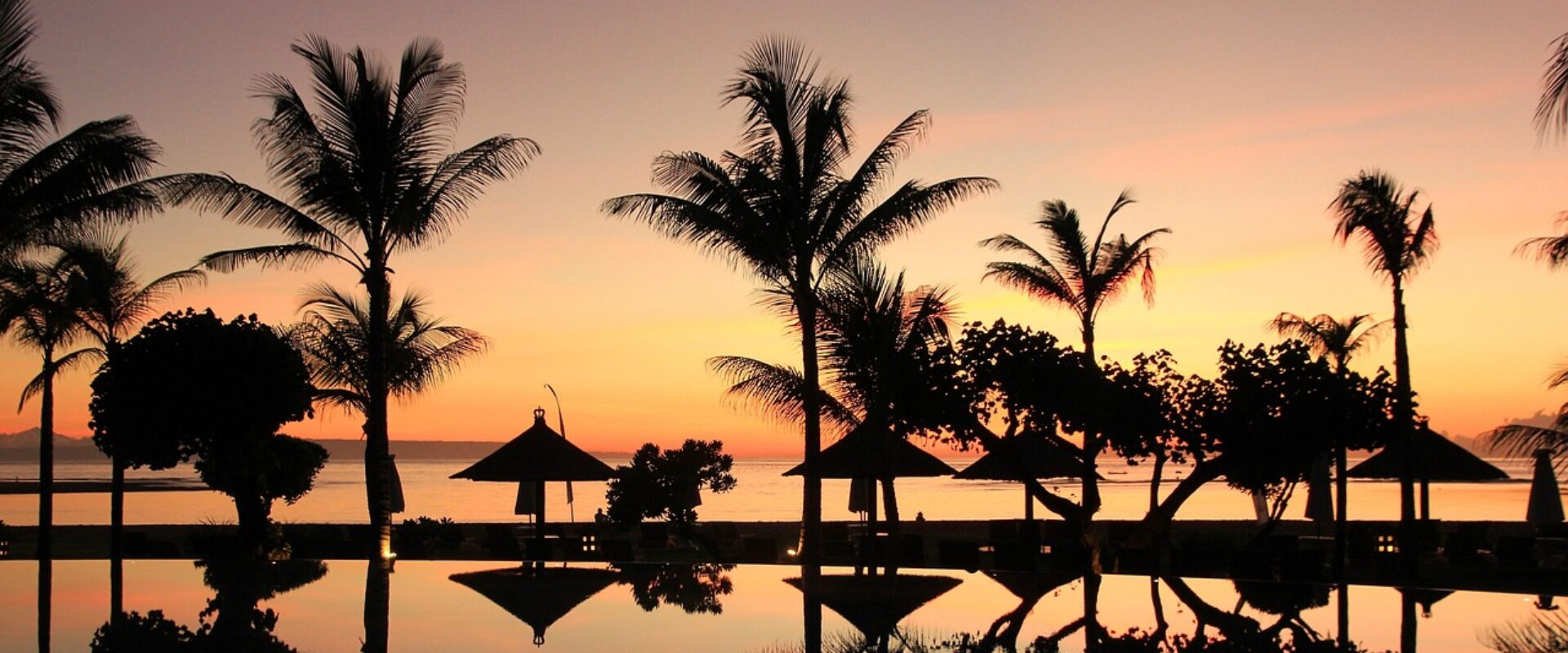 bali, palm trees, hd wallpaper, sunset, travel, nature background, indonesia, beautiful nature, swimming pool, nature, vacations, beach, 4k wallpaper, nature wallpaper, destination